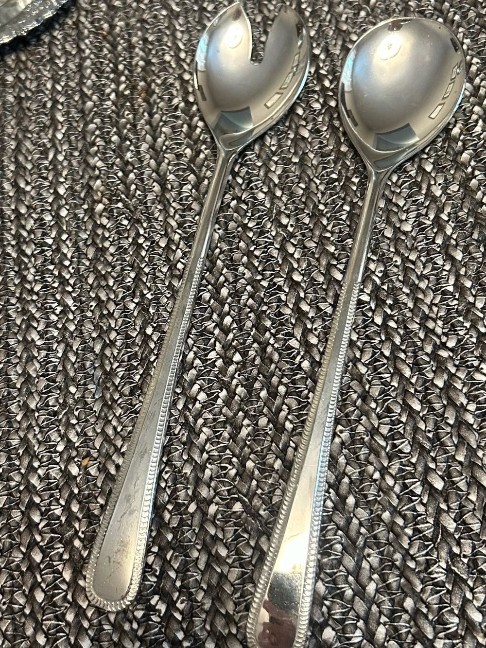 Vintage Brama Silver-Plated Salad Serving Set 9.5โ